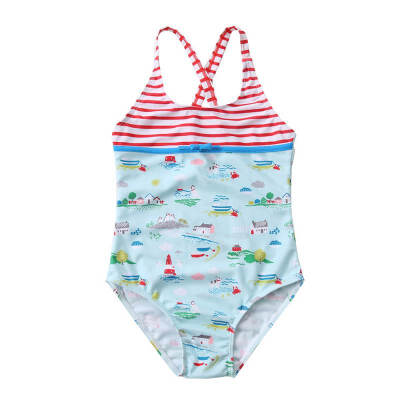 

Baby girl one-piece swimsuit flower animal swimsuit halter swimsuit