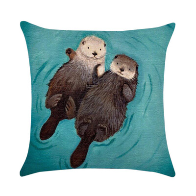 

JPGIF Cute Animal Otter Home Decor Cushion Cover Sofa Throw Pillowcase Pillow Cover