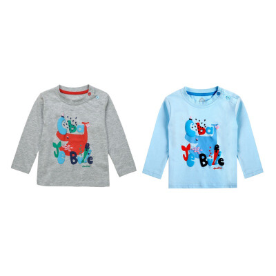 

Childrens Cartoon Print Cute Letter Round Neck T-shirt 2018 New Autumn Boys Casual Tops Kids Tees Baby Boys Clothing 1-5Y