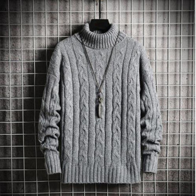 

Toponeto Mens Fashion Autumn Winter Casual Sweater Turtleneck Long Sleeve Knitted Tops