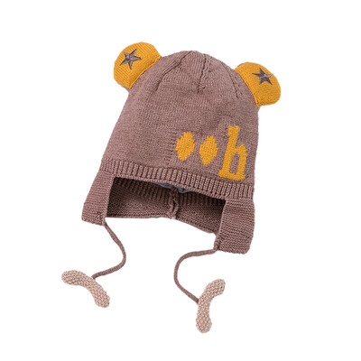 

Autumn Baby Girls Boys Hats Toddler Star Printed Hats With Ear Design Casual Caps Headwear
