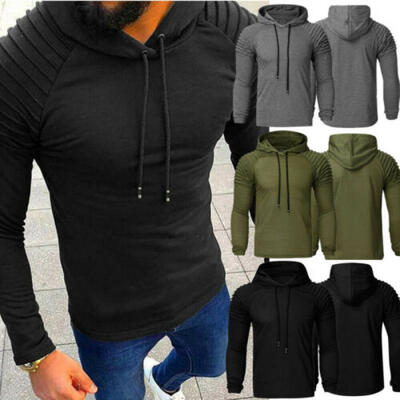 

US Mens Muscle Hoodie Hooded Sweatshirt Coat Jacket Outwear Jumper Sweater Tops