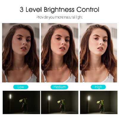 

Portable Extendable Wireless BT Selfie Stick Handheld Monopod with 3 Levels Brightness Control Fill light Phone Holder Compatible