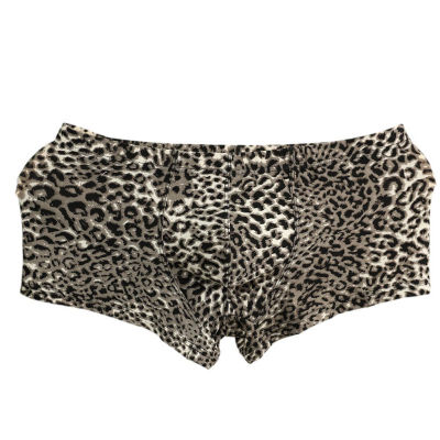 

Mens Soft Breathable Leopard Print Pouch Boxer Shorts Men Fashion Design Stretch Underwear Trunks