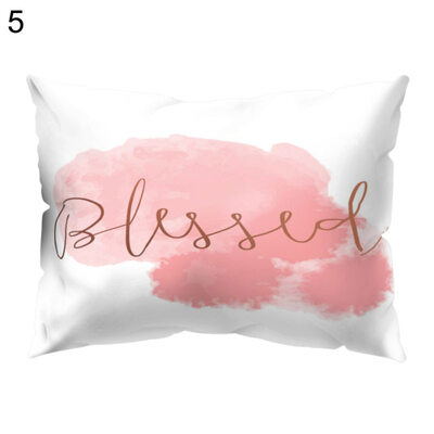 

Unique Letters Print Pillow Case Cushion Cover Sofa Bed Car Cafe Office Decor