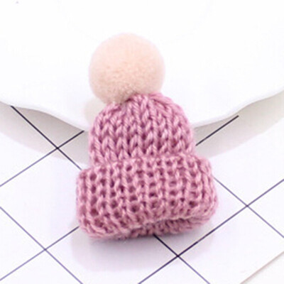 

Mini Colorful Woolen Knitted Hairball Hat Brooch Pins For Women Men Sweater Shirt Jacket Collar Badge Fashion Jewelry