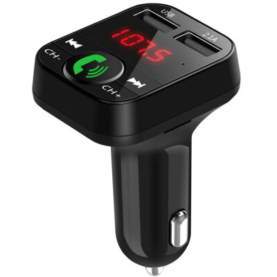 

SmartCharge Bluetooth FM Transmitter for Car Audio Adapter&Receiver Hands-Free Calling MP3 Car Charger with 2 USB Ports