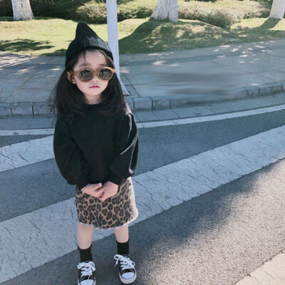 

kids clothes 2019 autumn Baby girls set long sleeve tops Leopard skirts 2pcs outfit children tracksuit Toddler girl clothing