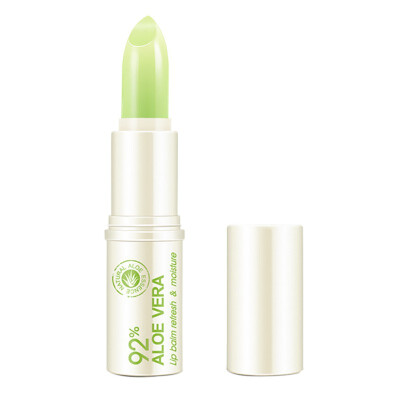 

Natural Aloe Moisturizing Lip Balm Colorless Refine repair lip wrinkles Woman Lip Care