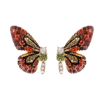 

Trend 1 Pair Fairy Sweet Fashion Retro Earrings Butterfly Diamond Stud Earrings Princess Earrings Woman