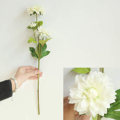 

Artificial Flower Dahlia Real-Looking Flower With Stem For Wedding Brides Bouquet Arrangement Decorations
