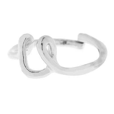 

Silver A-Z 26 Letters Initial Name Rings Women Men Weeding Couple Jewelry
