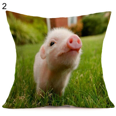 

Lovely Pig Printed Square Cushion Cover Throw Pillow Case Car Home Sofa Decor