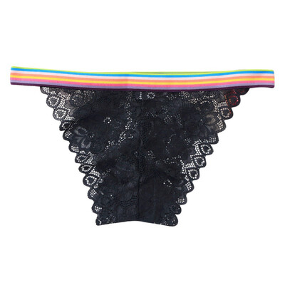

2018 Lace Lady Panties Low-Rise Womens Sexy Seamless Cotton Breathable Hollow Briefs Solid Candy Color Girl Underwear