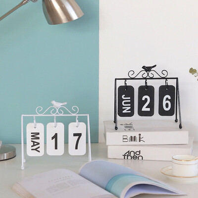 

Unique Decorative Calendar Wrought Iron Small Bird Calendar Decoration For Office Home Desktop