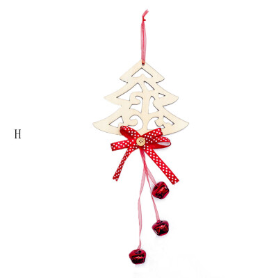 

〖Follure〗Creative Christmas Tree Pendant Wooden Cabin Elk Santa Christma Party Decoration