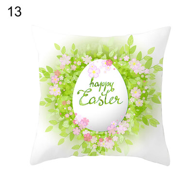 

Colorful Easter Rabbit Egg Pillow Case Cushion Cover Bed Car Cafe Office Decor