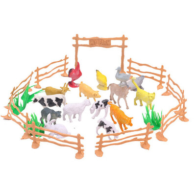 

〖Follure〗15pcs Educational Simulated Farm Animals Model Toy For Kids Children