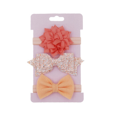 

Baby Girls Headband Multi Colors Bow Knot Head Bandage Kids Toddlers Headwear Hair Band Infant Clothing Accessories 3pcs set