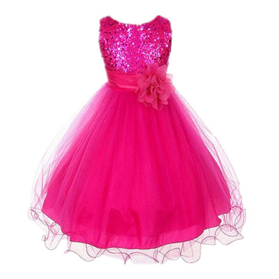 

Baby girls clothing Wedding Party Dress Sleeveless Newborn children Princess Dress