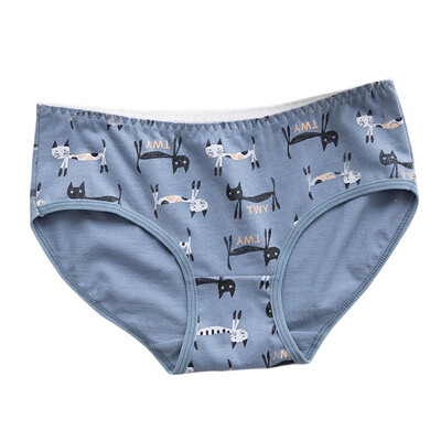 

Gril Briefs Cartoon Print Underwear Lingerie Ladies Underpants Cotton Womens Panties Female Panty