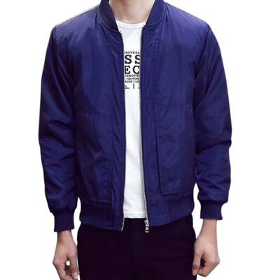 

New Autumn Spring Mens Jackets Solid Fashion Coats Male Casual Slim Stand Collar Bomber Jacket Men Outerdoor Overcoat -4XL