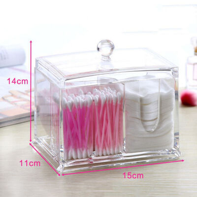

Transparent Acrylic Cosmetics Small Parts Small Jewelry Storage Box Desktop Cotton Swab Box Cleansing Cotton Finishing Box