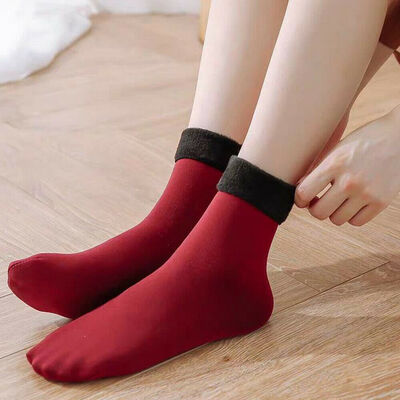 

Winter Warmer Women Thicken Thermal Wool Cashmere Snow Sock Seamless Socks