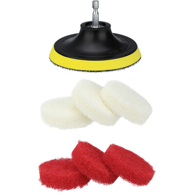 

〖Follure〗6PCS Bathroom Kitchen Cleaning Drill Brush Set Power Scrub Pad Cleaning Kit Cleaning Scouring Pads