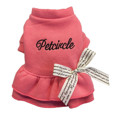 

Pet Dog Dress Fashion Winter Warm Thickened Comfortable Costume for Dogs Girls Puppies Dog Clothes