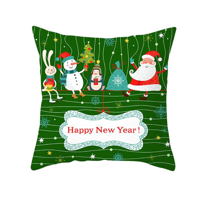 

Tailored Christmas Pillow Case Glitter Polyester Sofa Throw Cushion Cover Home Decor