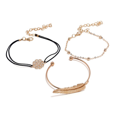 

Vintage Charm Bracelets Bangles Snowflake Leaves Bracelets Accessories Jewelry Bracelets