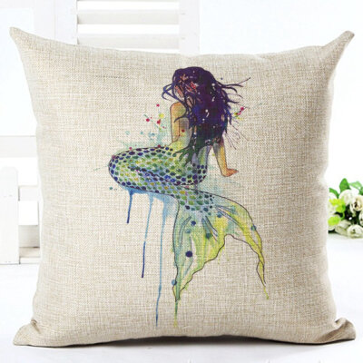 

Marine Animal Cotton Linen Pillowcase Sofa Cushion Cover Home Decoration