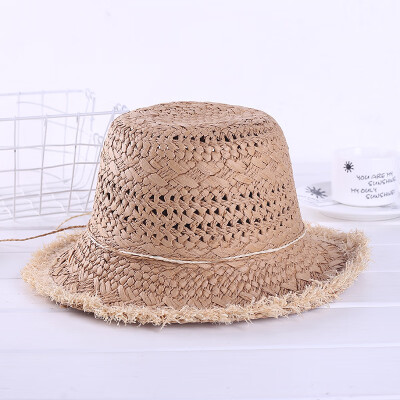 

Factory summer new straw hat female summer Korean version of burr wild fisherman basin hat visor beach travel beach