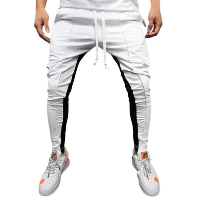

Gobestart Fashion Mens Casual Solid Loose Patchwork Color Sweatpant Trousers Jogger Pant