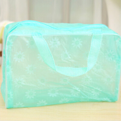 

Floral Print Transparent Waterproof Makeup Cosmetic Bag Travel Wash Toothbrush Pouch Toiletry Bag Faddish