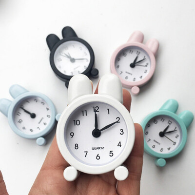

Household Portable Cute Mini Cartoon Alarm Clock Round Number Double Bell Desk Table Digital Clock Home Decor
