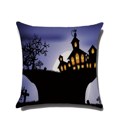 

2017 New 1Pcs Scary Hallowmas Funny Party Pillow Cover Soft Plush Pillow Home Room Office Back Throw Pillowcover Pillow