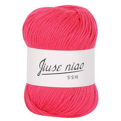 

Toponeto 1PC 50g Chunky Colorful Hand Knitting Baby Milk Cotton Crochet Knitwear Wool A