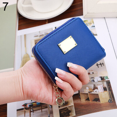 

Women Faux Leather Small Mini Wallet ID Card Holder Zip Coin Purse Handbag