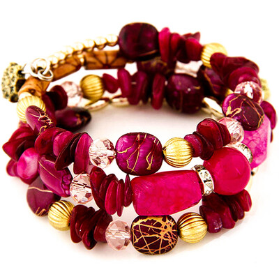

Woman Beach Jewelry 2019 Bohemian Shell Natural Stone Bracelet Multilayer Beads bracelets & bangles