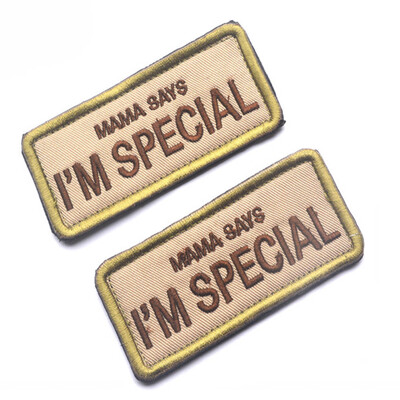

Gobestart MAMA SAYS I AM SPECIAL Military Moral Patch 3D Patch Badge Cloth Armband Badges