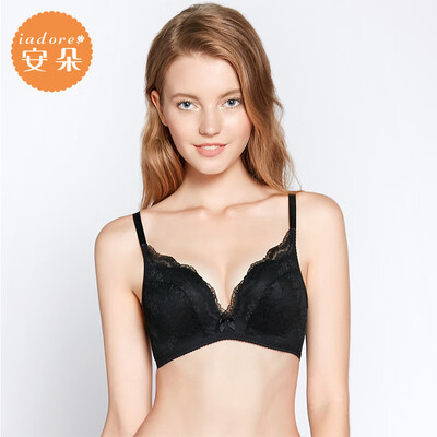 

An Lifangs Anduo sexy lace underwear without steel ring bra closed the breast bra HB0131U black BLK 70A