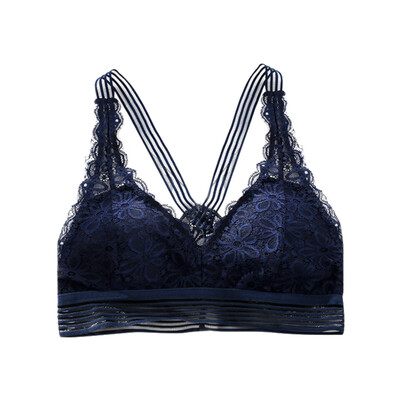 

Women Versatile Sleeveless Lace Cotton Off Shoulder Slim Solid Color Sexy Strap Top Tube Lace With Chest Pad