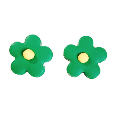 

Sweet Lovely Earrings For Women Color Flower Shape Earring Fashion Personality Resin Stud Earrings