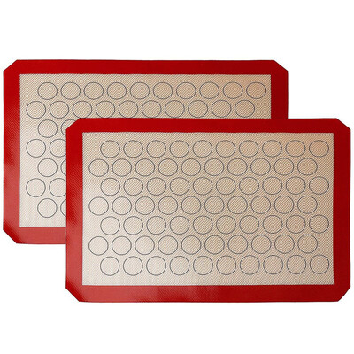 

2pcs Silicone Baking Mat Non Stick Unique Liner Oven Sheet Heat Resistant Oven Mats Combo Bakeware