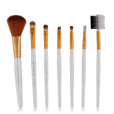 

7 Pcs Makeup Set Powder Foundation Eyeshadow Eyeliner Lip Professional Superior Soft Cosmetic Brushes
