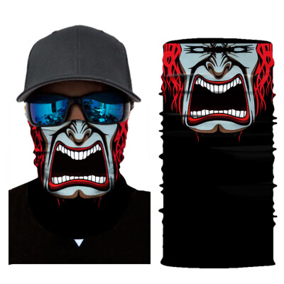 

Motorcycle Head Scarf Balaclava Face Shields Skull Ghost Bandana Scarf Mask Balaklava Neck Warmer