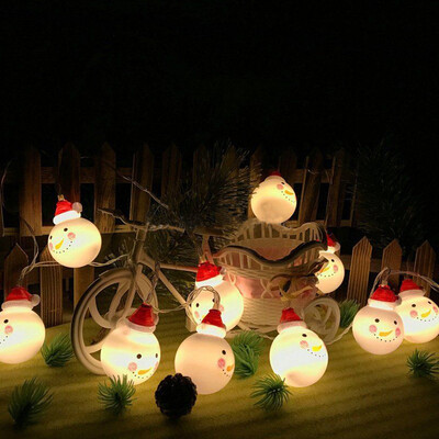 

Toponeto 10LEDs SnowmanSanta Fairy Light String Lamp Christmas Tree Party Yard Decor