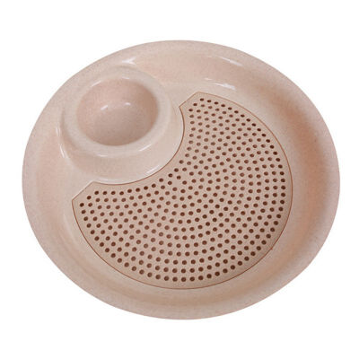 

Creative double-layer plate with vinegar dish dumplings snack plate to clean personalized plate